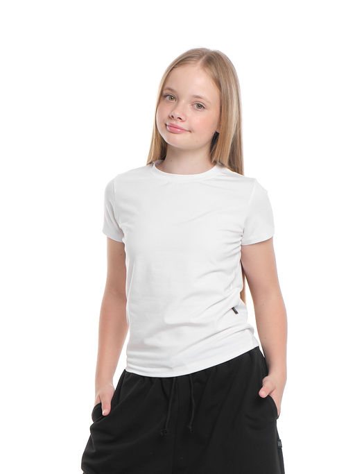 Футболка для девочки скимс для школы с коротким рукавом 22-7694 черный - Mini maxi фото 20