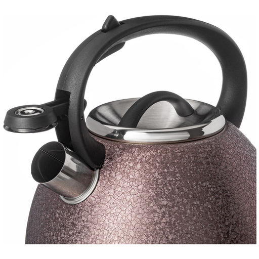 ЧАЙНИК AGNESS СО СВИСТКОМ 2,5 Л, BROWN, ИНДУКЦИОН. ДНО  фото 3