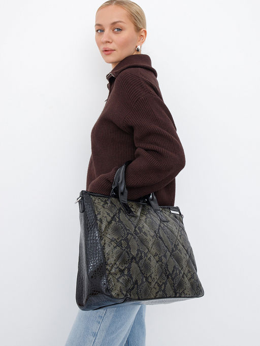 Сумка 58274S green Velina Fabbiano-Safenta