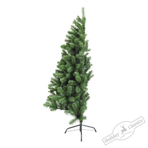 Ель пристенная/угловая зеленая хвоя PVC, h=2,30 м, d=1,19 м