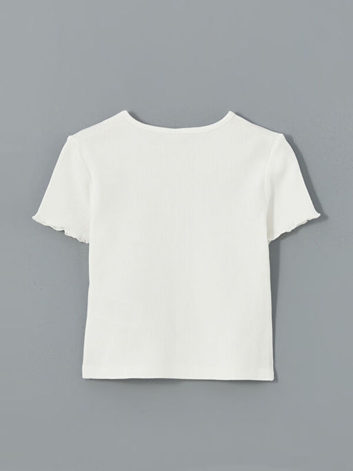 Bisiklet Yaka Ta?l? K?z ?ocuk Ti??rt