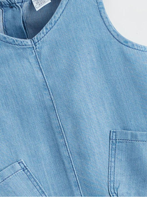 V Yaka K?z Bebek Jean Elbise