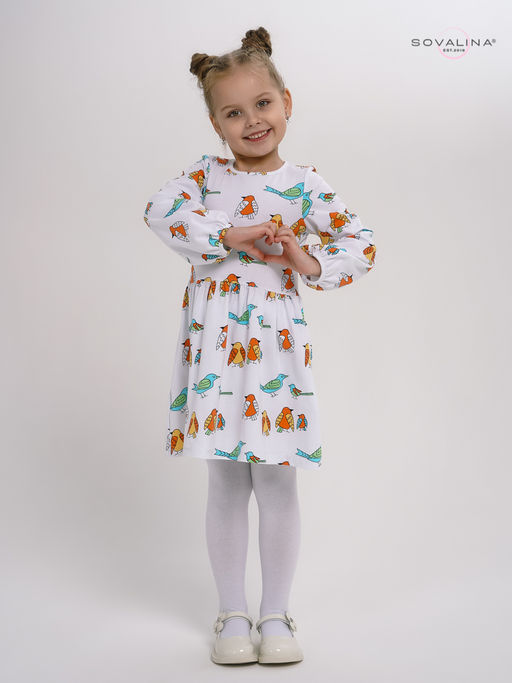 Платье Моана птички на белом - Sovalina фото 2