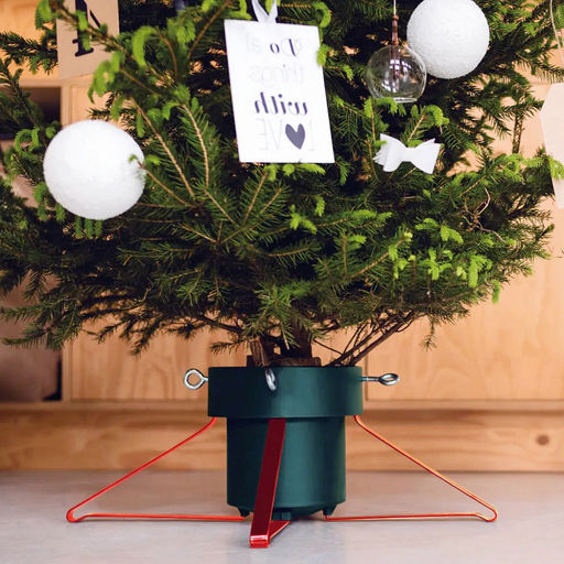 Подставка-крестовина L для новогодней елки Финская макс. высота дерева 2,5м, размер ствола 4,5-14,5см, чаша для воды 2,8л, размер 57х41,5х18,5см, вес 1,4 кг, металл опоры + основание пластик, цвет зеленый/красный, в коробке (Китай) - Домашняя мода фото 3