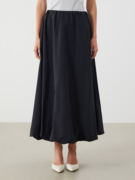 Beli Lastikli Poplin Balon Etek