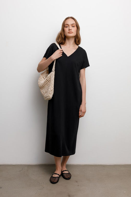 ЕВТ 5030/темный черный платье жен