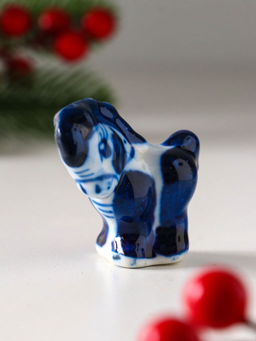 Цена за 50 шт. Фигурка фарфор гжель «Коняшка»