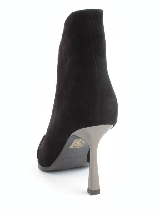 04-M3-9076 BLACK Ботильоны зимние женские (натуральная замша, натуральный мех)