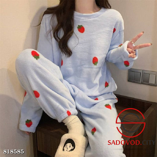 Пижама теплая плюшевая женская