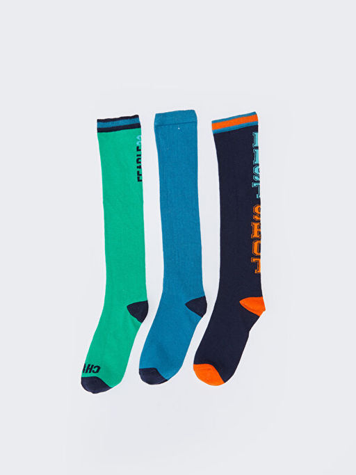 Desenli Erkek ?ocuk Soket ?orap 3l? - Waikiki фото 2