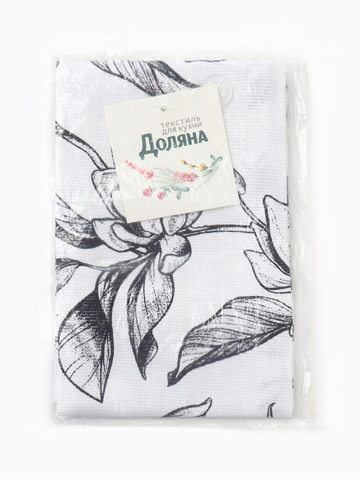 Цена за 2 шт. Кухонное полотенце Доляна. Plant leaves 35?60 см, 100% хлопок, рогожка 164 г/м?