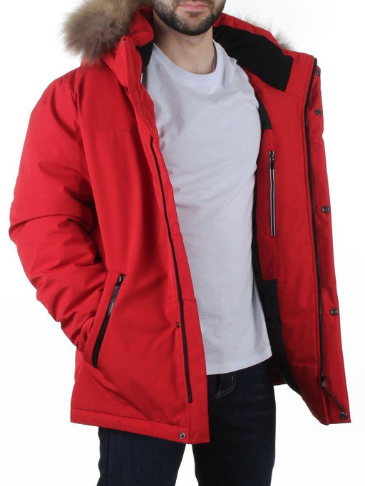 D6529 RED Куртка мужская зимняя "Аляска" (200 гр. холлофайбер)