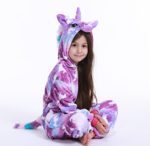 Пижама кигуруми пурпурный Единорог (детская)