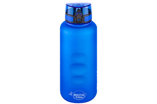 Бутылка для воды 1,5 л 10*10*28,5 см "Style Matte" с углублениями д/пальцев небесная