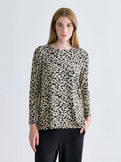 Bisiklet Yaka Desenli Bluz