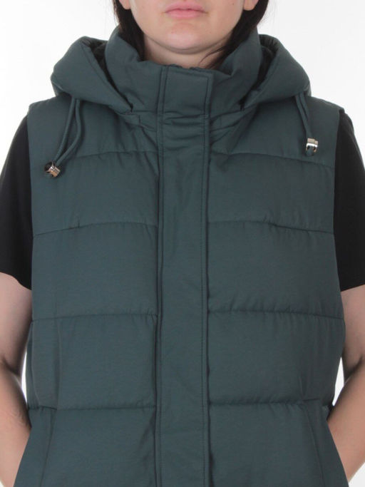 817 DK. GREEN Жилет утепленный зимний женский (150 гр. холлофайбер)