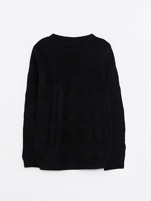 Bisiklet Yaka Basic Uzun Kollu Erkek ?ocuk Triko Kazak - Waikiki фото 3