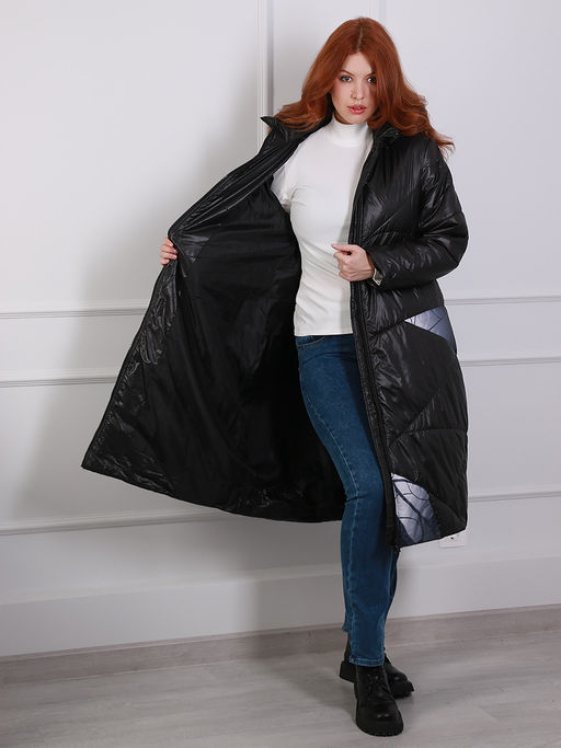 Пальто больших размеров стильное - Almond фото 5