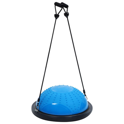 Полусфера BOSU гимнастическая ONLYTOP, массажная, с насосом, 46×20 см, синяя