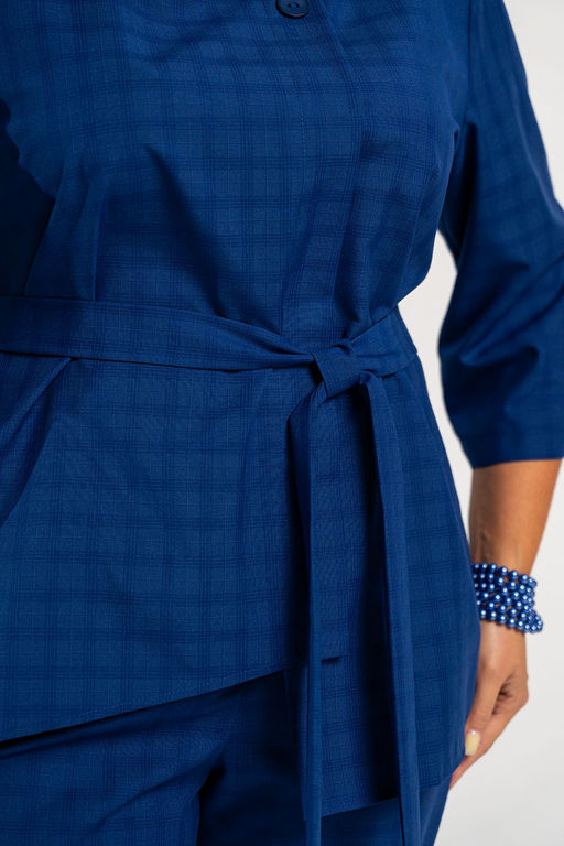 Блузка ТБ-127 клетка василек