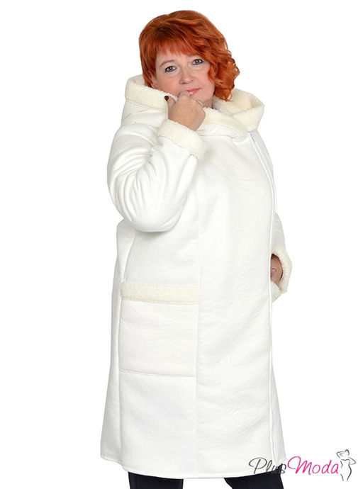Жакет-дубленка Модель №1385 размеры 44-84 - Plusmoda фото 4