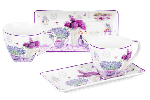 Набор Elan Gallery Лаванда 2 чашки с блюдцами 250 мл New Bone China  фото 9