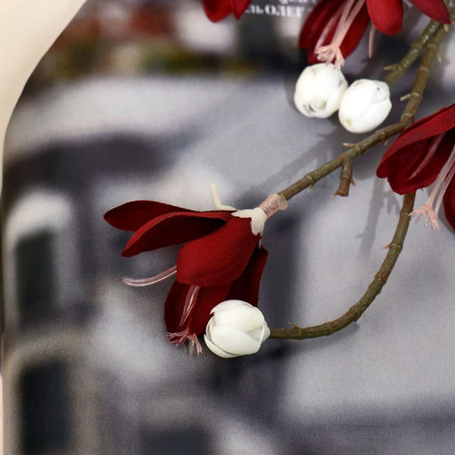 Цена за 2 шт. Цветы искусственные «Белоцветник шелковый», 74×4 см, бордовые