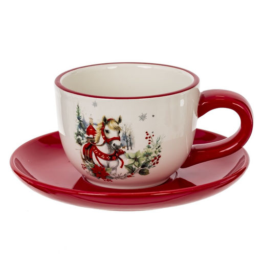 Набор чашка и блюдце "Лошадь", 1, 175 мл, L15 W15 H7 см