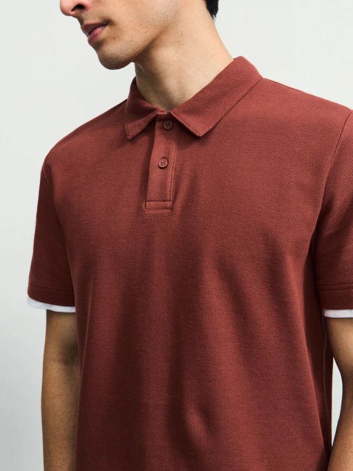 Футболка поло с констрастными вставками / Zarina  фото 4