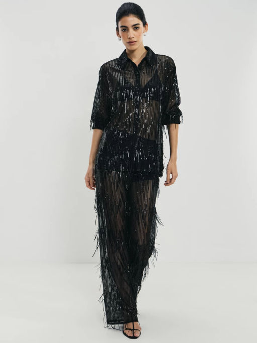 Прямые брюки с пайетками / Zarina