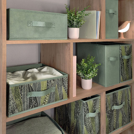 VAL GR-BOX-2S2F Короба стеллажные, без крышки, 31*31*15 см, набор 4 шт., GREEN, шт