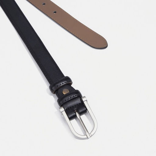 Ремень женский, ширина 2,5 см, винт, пряжка метал, цвет чёрный - Simaland фото 2