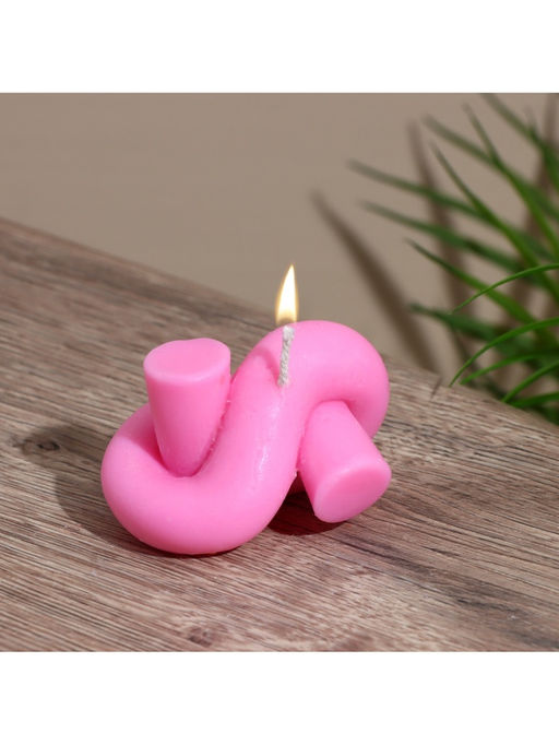 Свеча "Узелок" 8х5х5 см, соевый воск МИКС