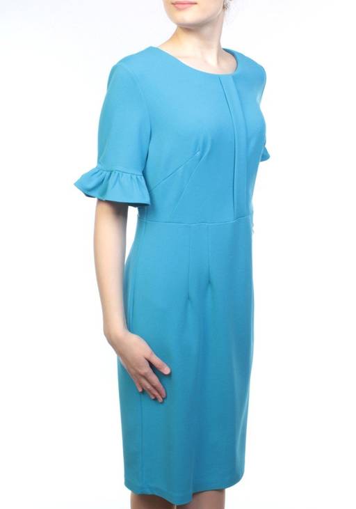 8834 LT. BLUE Платье женское (90% полиэстер, 10% эластан)