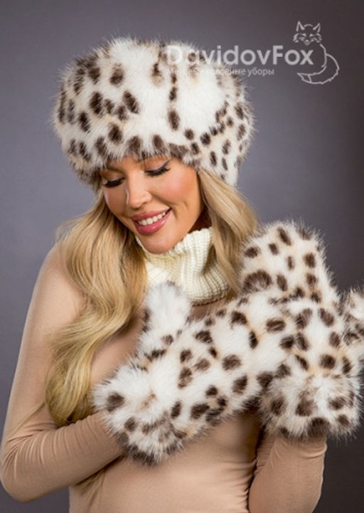 Комплект берет экомех рысь, руковички