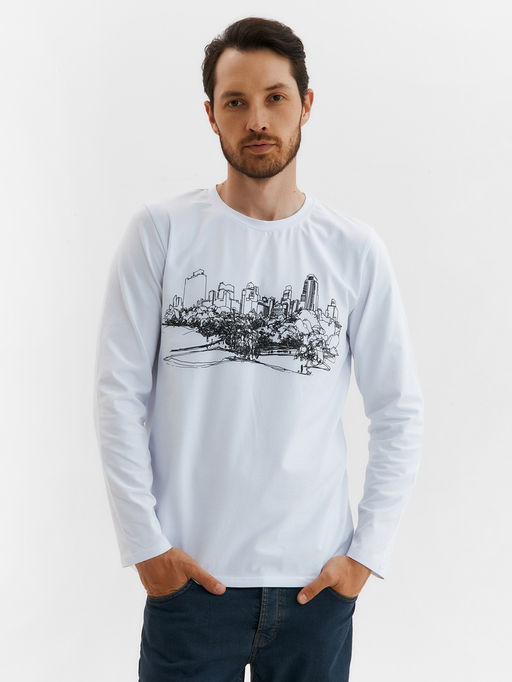 Лонгслив мужской MINAKU: City, белый, размер 50