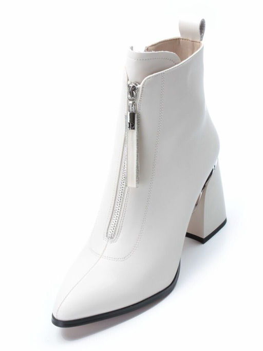 01-PCS124-3 BEIGE Ботинки демисезонные женские (натуральная кожа, байка)