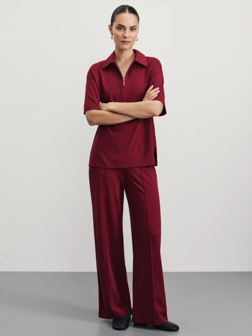 Футболка поло на молнии / Zarina  фото 2