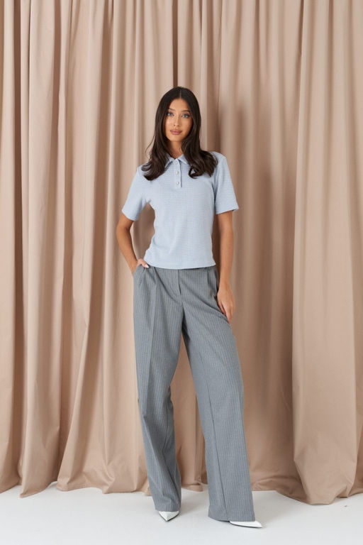 Джемпер-поло Annete А2282/2 голубой  фото 4