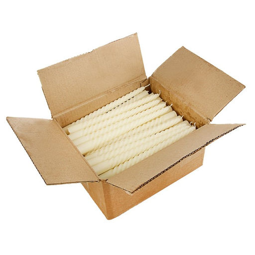 Цена за 6 шт. Свеча витая, 2.2×25 см, лакированная белая