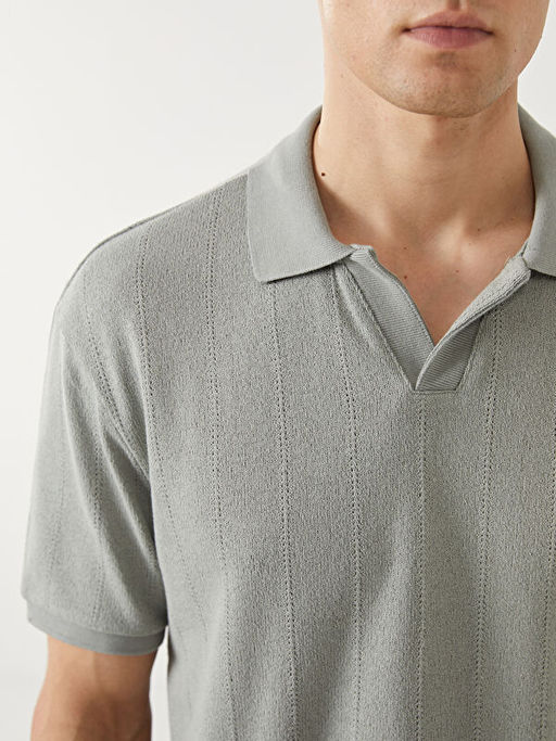 Polo Yaka D?z Erkek Ti??rt