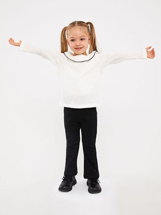 Bisiklet Yaka Uzun Kollu K?z Bebek Ti??rt - Waikiki фото 2