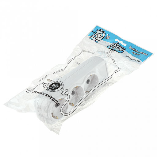 Разветвитель-тройник линейный, белый (Россия)