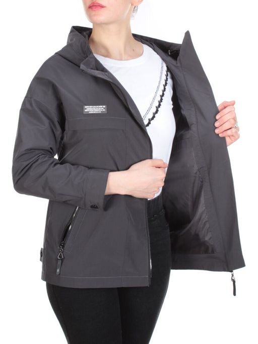 FY-229 DARK GRAY Ветровка женская АЛИСА (65% хлопок, 35% полиэстер) - Фабричный китай фото 8