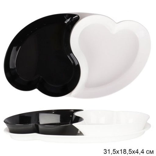 Салатник 2 штуки Ромео и Джульетта / М8174 /уп 8/ черно-белый - Галеонтрейд фото 2