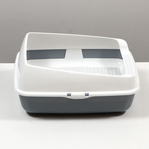 Лоток для кошек совок+ сетка 50.5×39×23 см, серый