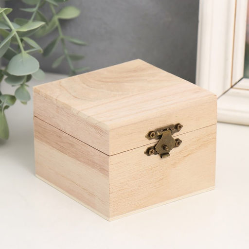 Цена за 6 шт. Шкатулка для росписи дерево «Квадрат», 6.5×8.5×8.5 см