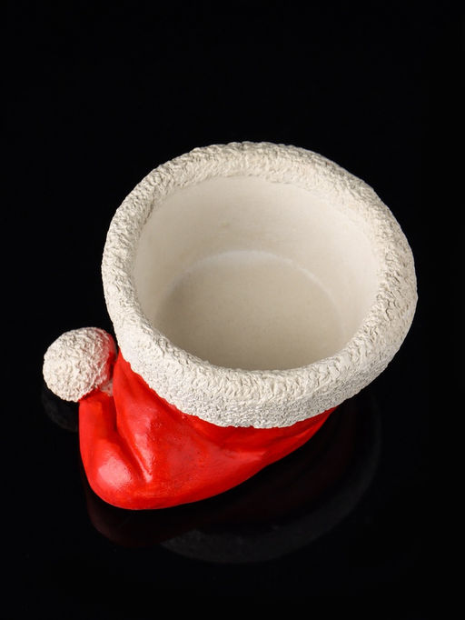 Подсвечник на 1 свечу Колпак, гипс, 9?7?5 см, красный