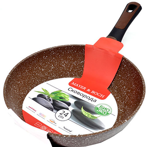 29743 Сковорода 24 см мрам.покр. съем.руч. MB (х6) - Mayer&boch фото 4