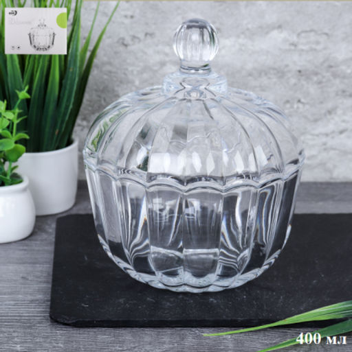 Банка для хранения 400 мл / A-0017 /уп 36/ 12х13 см